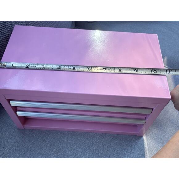 NWOB Kobalt 2 Drawer Hot Pink Mini Tool Box Craft Make-up - Picture 6 of 11